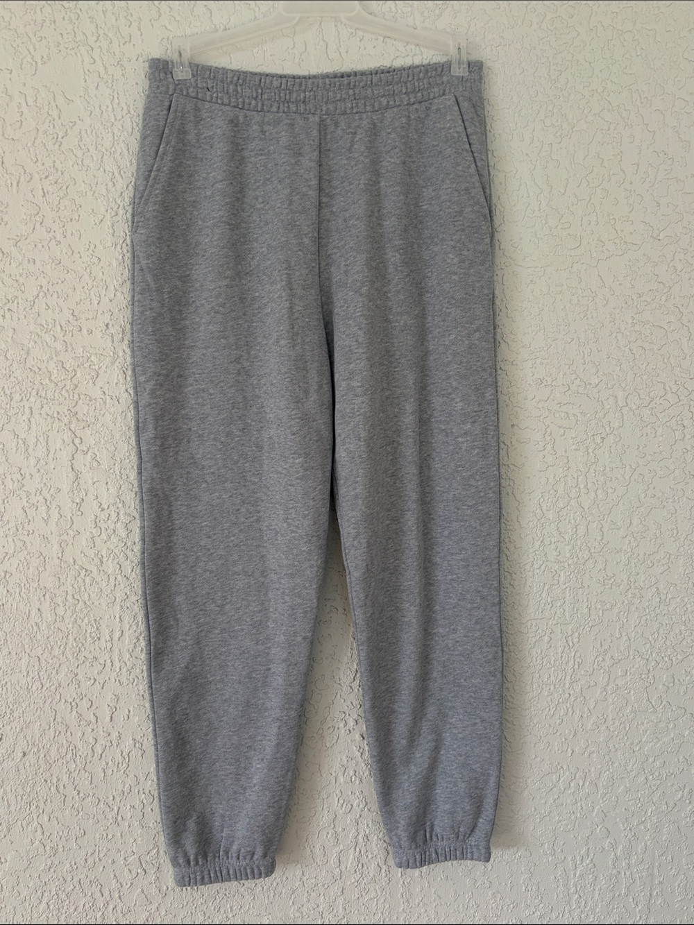 Victoria's Secret Light Gray Ribbed Sweatpants/joggers size M
